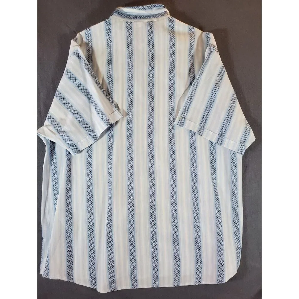Ocean Pacific Mens Shirt Button Up S/S M Cotton & Polyester All Over Pattern